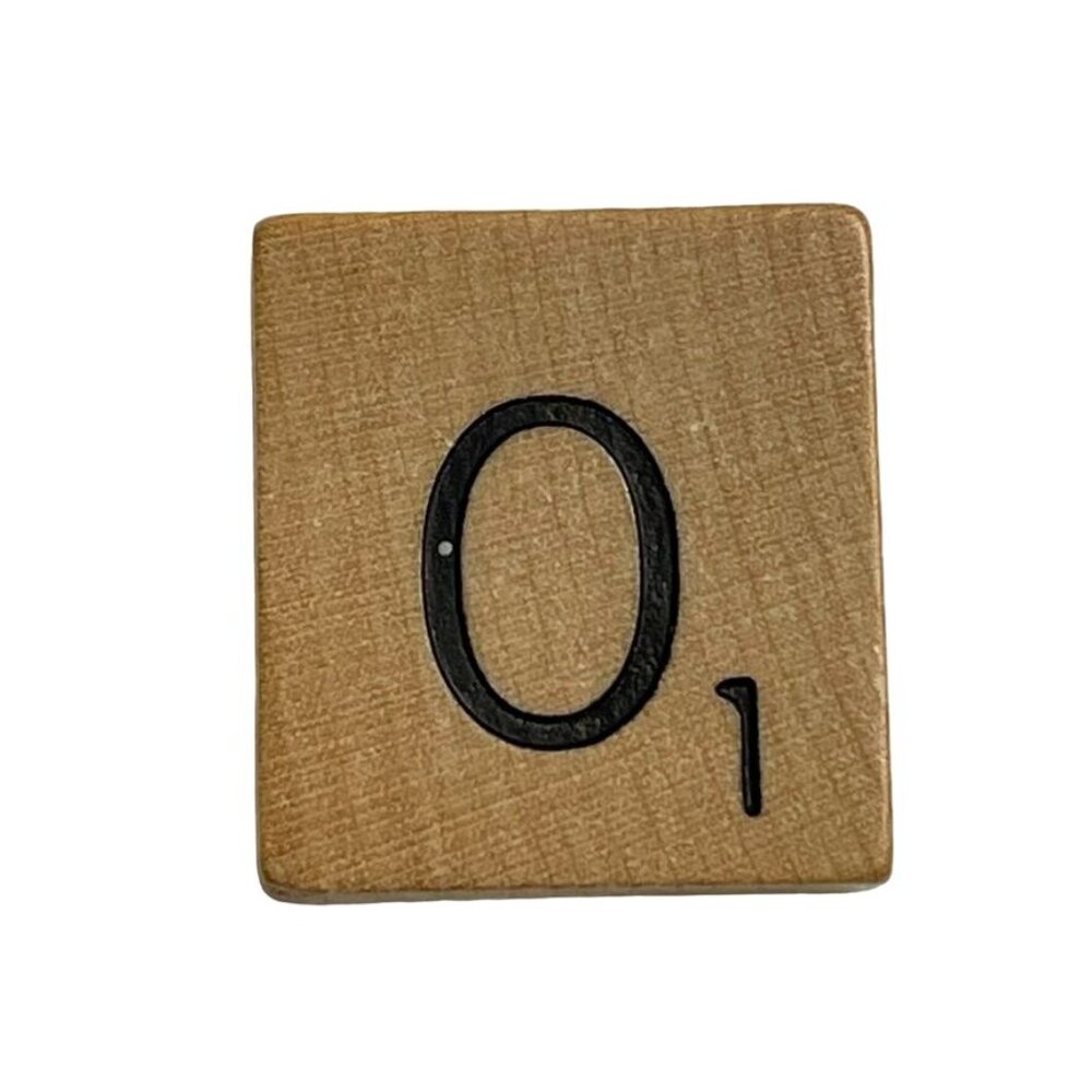 Scrabble Game Piece Letter O Replacement Wood Tile Genuine Standard Edition mq